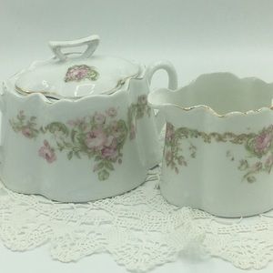 Antique z.s. & co.Bavaria creamer w/lid and shugar 1880-1918